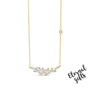 Delicate Statement Necklace in Gold by Jewel Absolute Jewellery