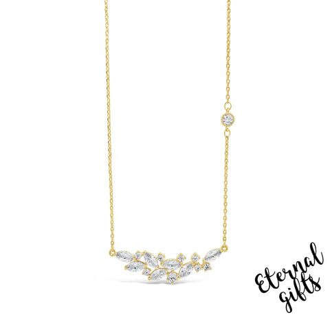 Delicate Statement Necklace in Gold by Jewel Absolute Jewellery