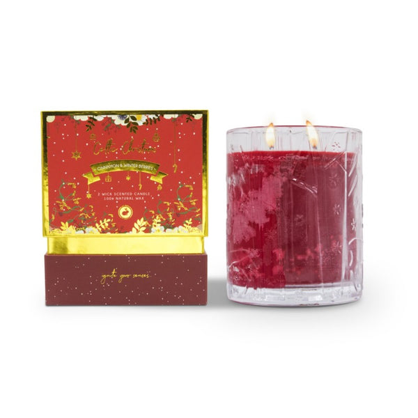 Cinnamon & Winter Berries Double Wick Candle by Celtic Candles