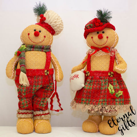 Gingerbread Medium Standing Figure Mr & Mrs