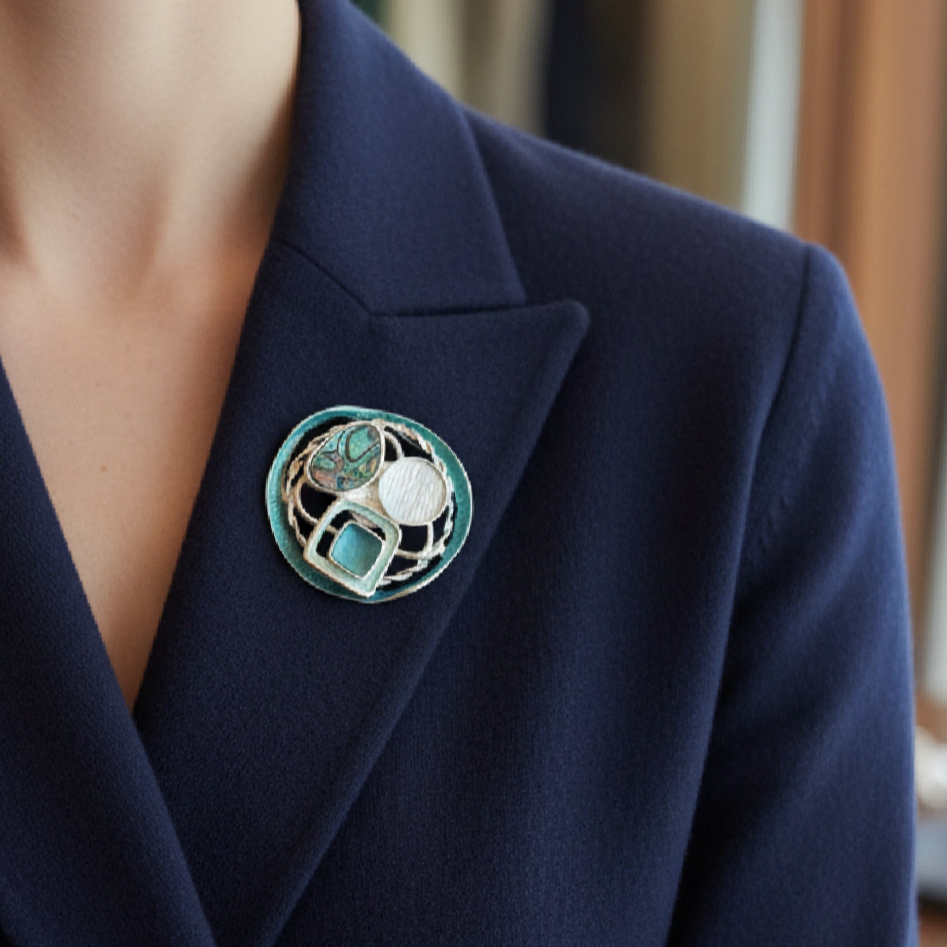 Teals Multicoloured Magnetic Brooch