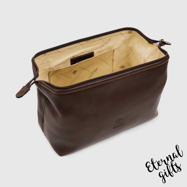 Leather Toiletry Bag by Time Resistance