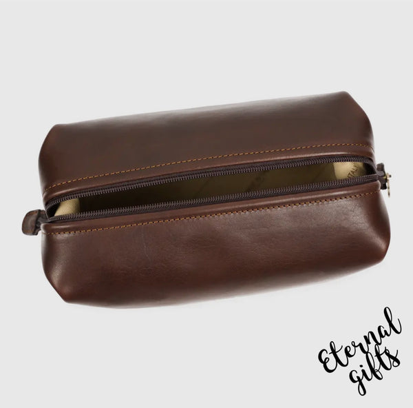 Leather Toiletry Bag by Time Resistance