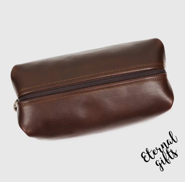 Leather Toiletry Bag by Time Resistance