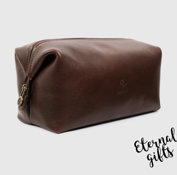 Leather Toiletry Bag by Time Resistance