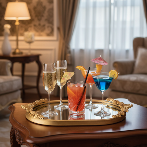 Decorative Gold Tray Oblong