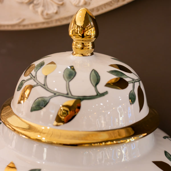 Green and Gold Ginger Jar 48.5cm