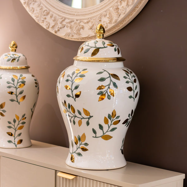 Green and Gold Ginger Jar 48.5cm