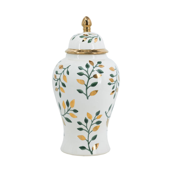 Green and Gold Ginger Jar 40cm