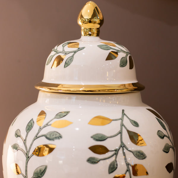 Green and Gold Ginger Jar 40cm