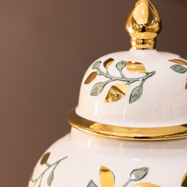 Green and Gold Ginger Jar 40cm