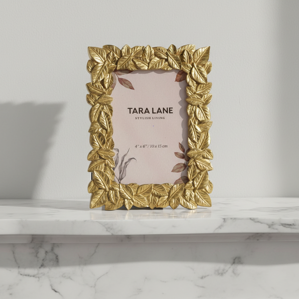 Leaf Photo Frame 4 x 6 in Gold