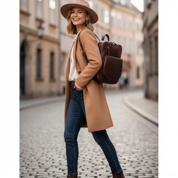 Sisken Leather Backpack by Tinnakeenly