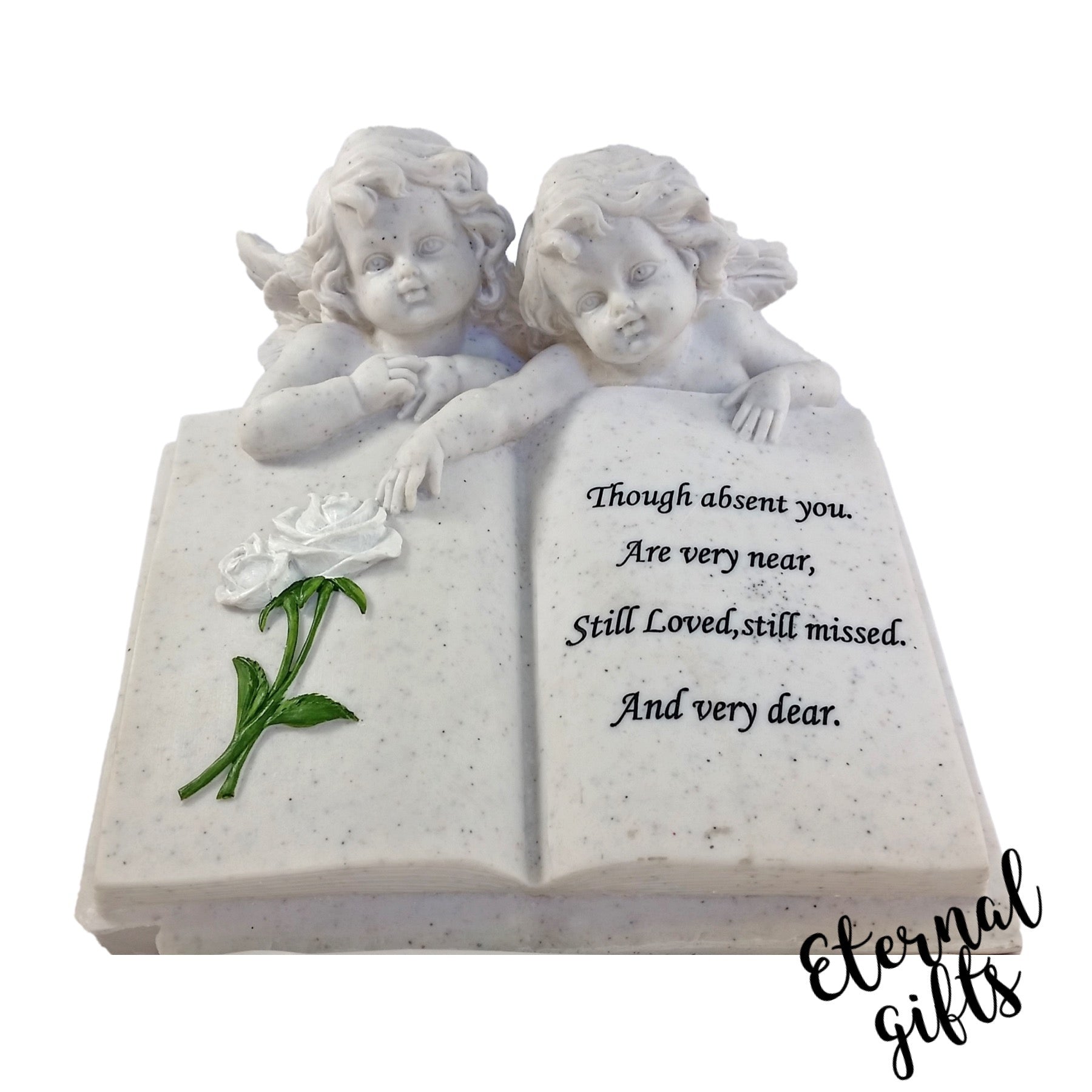 2 Angel Grave Memorial Plaque