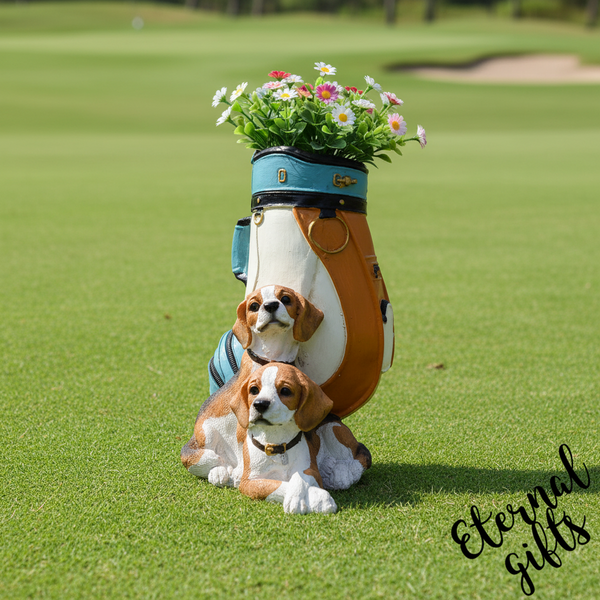 Beagle Golf Bag Planter
