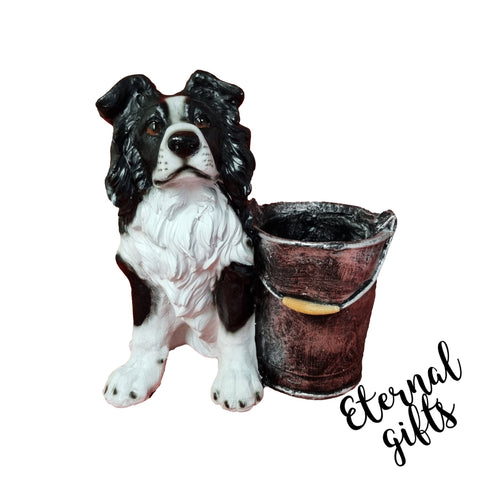 Border Collie Planter