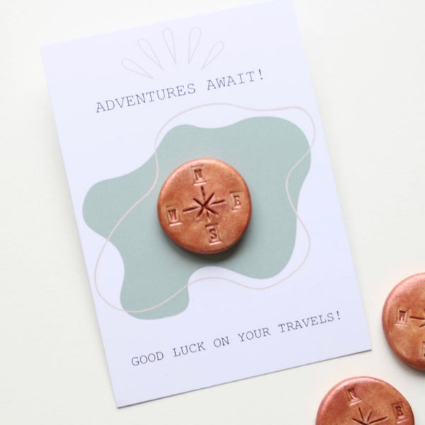 Ceramic Good luck Symbol/Token travels card by Poca Ceramics