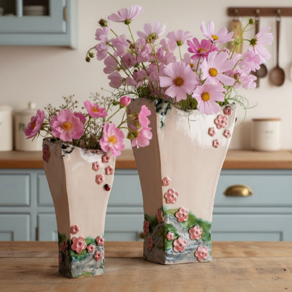 The Burren Pink Vase Medium by Creative Clay
