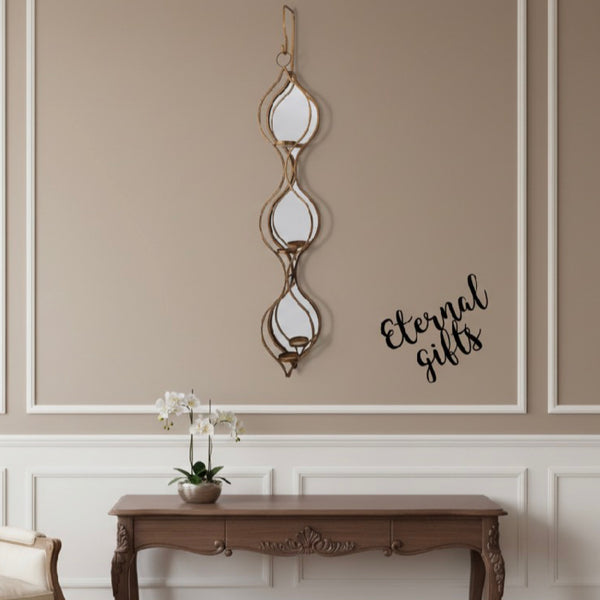 Ellie Mirrored candle Holder (Triple) - Mindy Brownes interiors