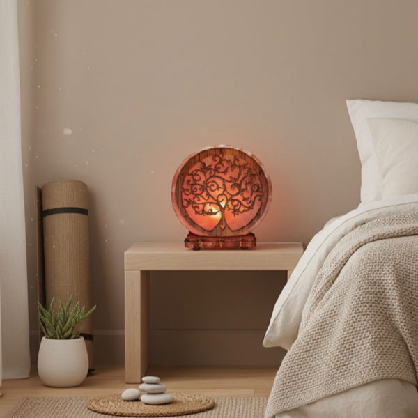 Tree of Life Heart Salt Lamp