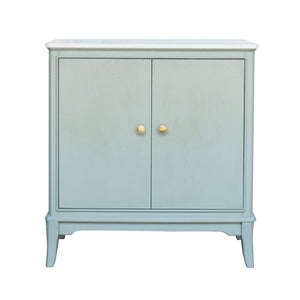 The Monroe 2 Door Cabinet in Sage with Marble Top