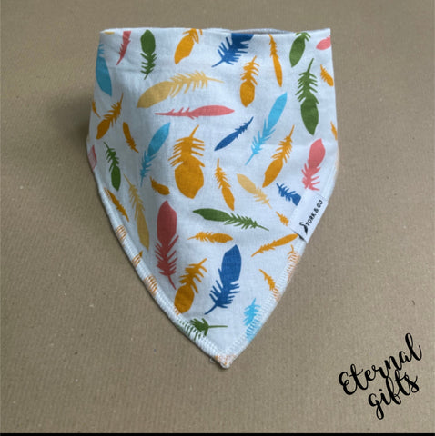 Spring Feather Baby Bandana Dribble Bib