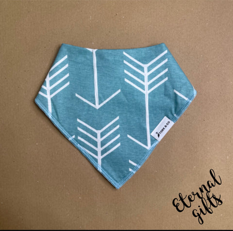 Teal Arrow Baby Bandana Dribble Bib