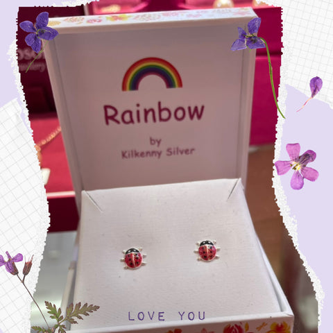 Ladybird Earrings by Kilkenny Silver