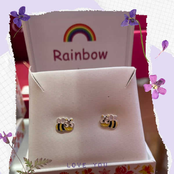 The Happy Bee Stud Earring by Kilkenny Silver