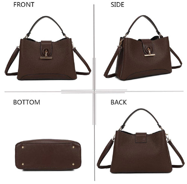 La Célénie Handbag by Gallantry Paris in Chocolate Brown