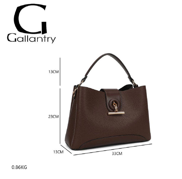 La Célénie Handbag by Gallantry Paris in Chocolate Brown