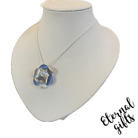 The Ita Blue Floral Pendant by Estela