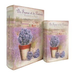 Lavender Decorative Book Boxes (X2)