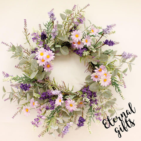 Lavender Wisp Wreath 50cm by Enchante
