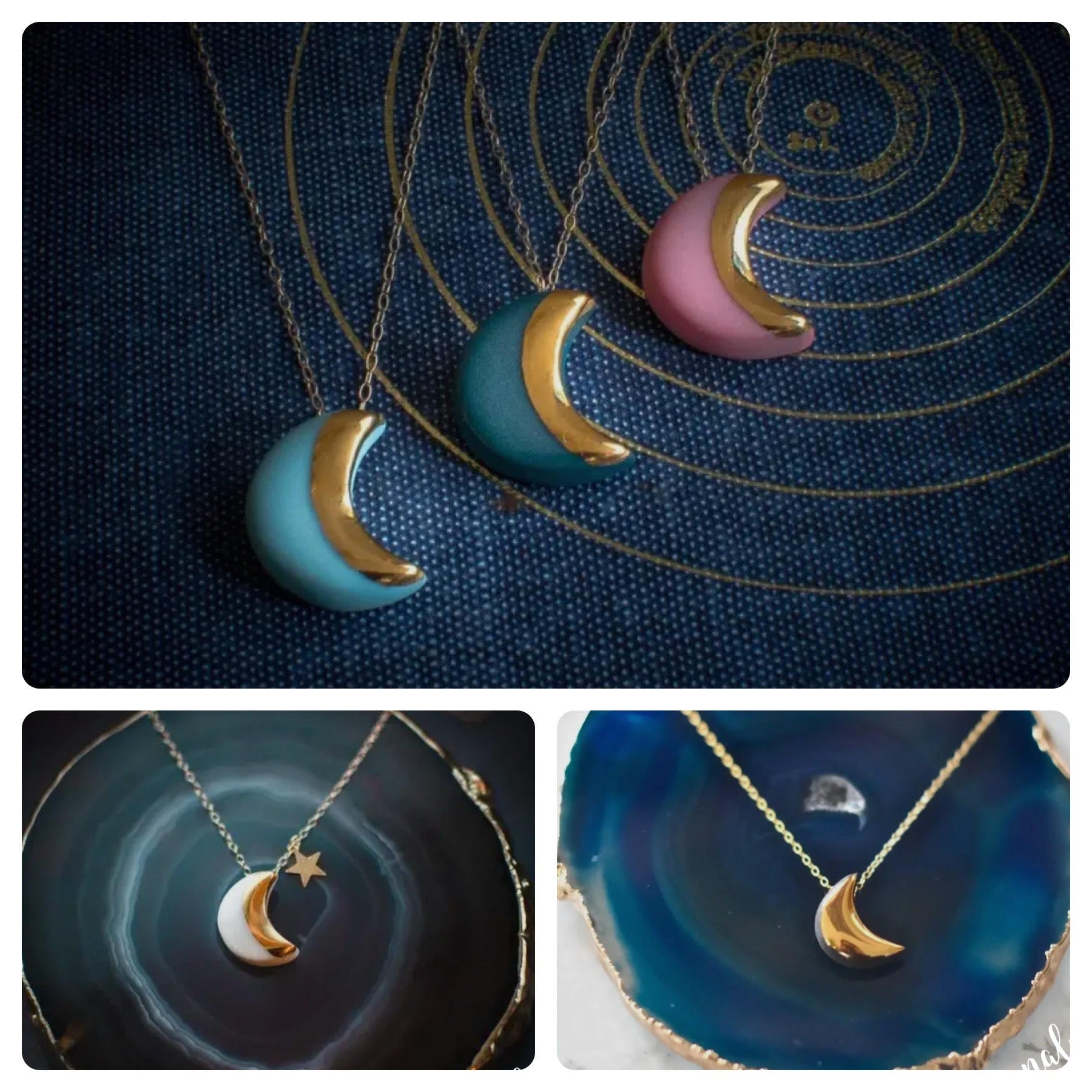 Cresent Moon Necklace by Danu