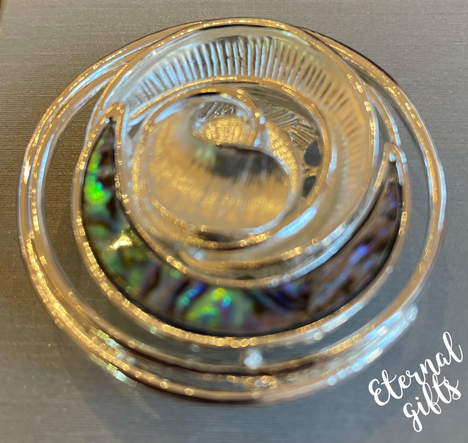 Silver Multicolour Magnetic Brooch