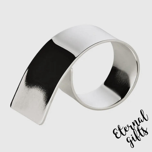 Set of 2 Napkin Rings (Silver Plated) by Edzard