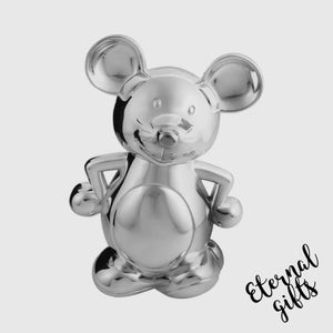 Mouse Piggy Bank ( Silver Plated ) by Edzard