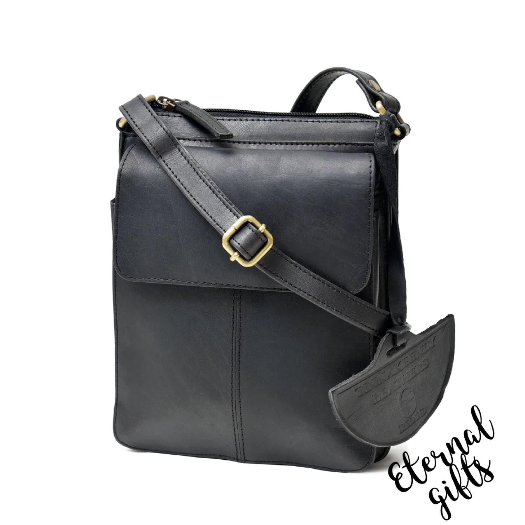 Pup Bag Black -Luxury Irish Soft Leather