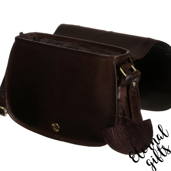Saddle Bag Brown - Luxury Irish Soft Leather - Tinnakeenly Leather