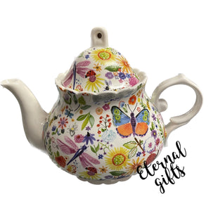 Swan Garden 4 Cup Tea Pot by Shannonbridge Pottery