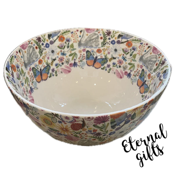 Large Swan Garden Salad Bowl