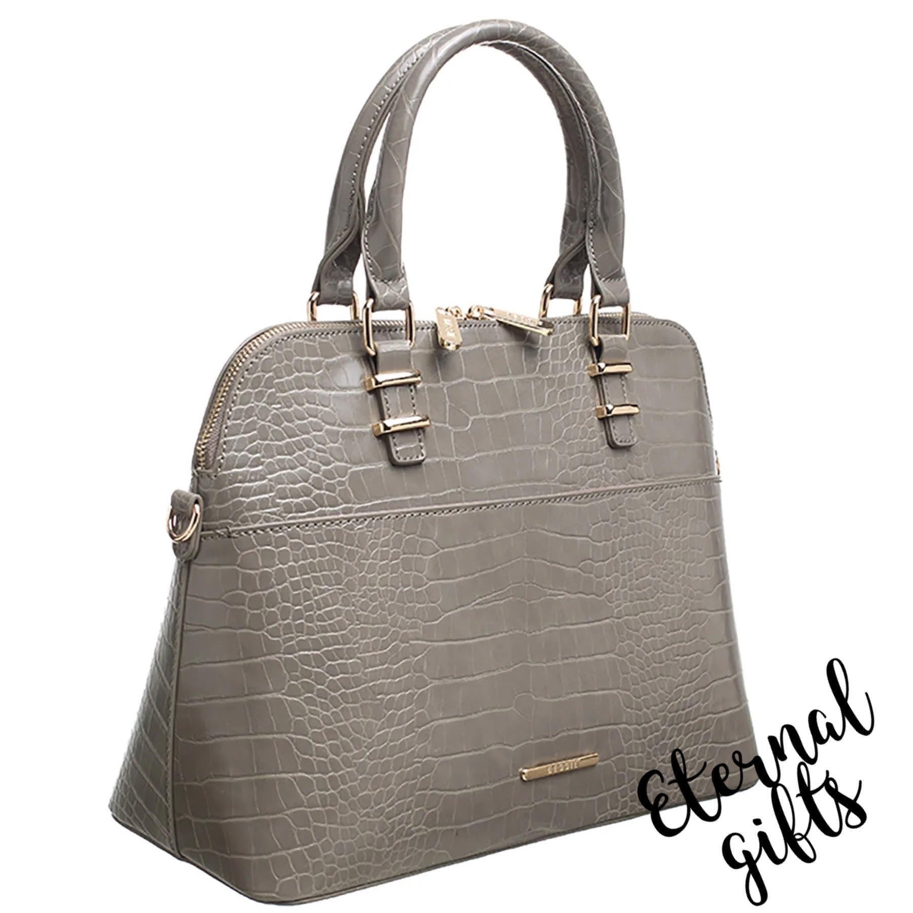 The Helena Handbag in Khaki/Grey by Bessie