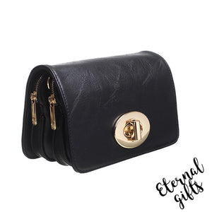 The Julie Crossover Clutch in Black