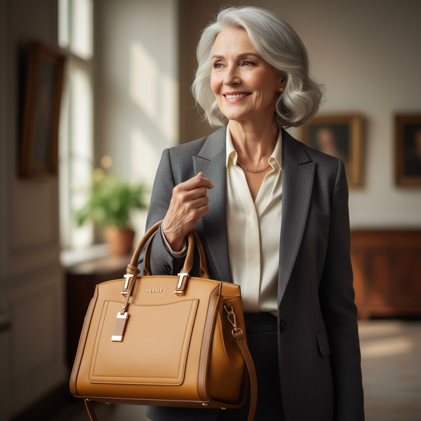 The Billie Handbag in Yellow/Tan