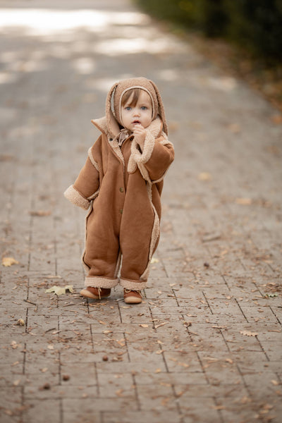 Annie & Charles® children's sheepskin reversible jumpsuit