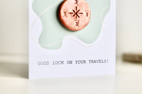 Ceramic Good luck Symbol/Token travels card by Poca Ceramics