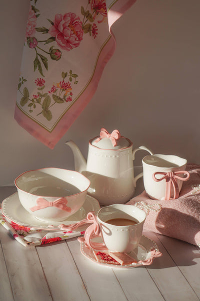 Teapot Ribbon Grace pink 950 ml Isabelle Rose