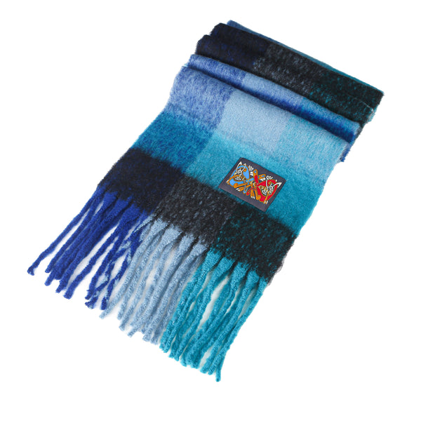 Check Scarf Blue Colurway