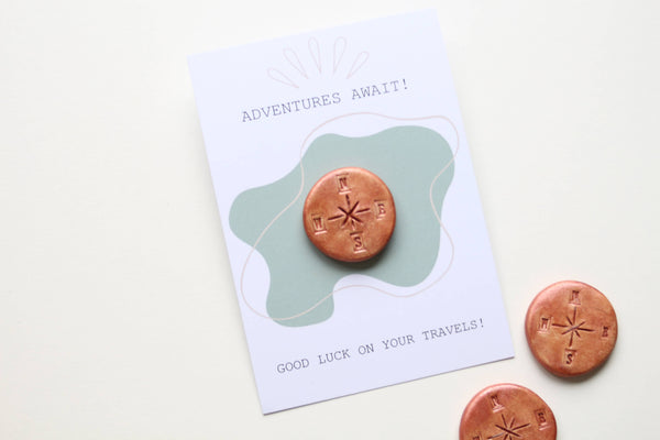 Ceramic Good luck Symbol/Token travels card by Poca Ceramics